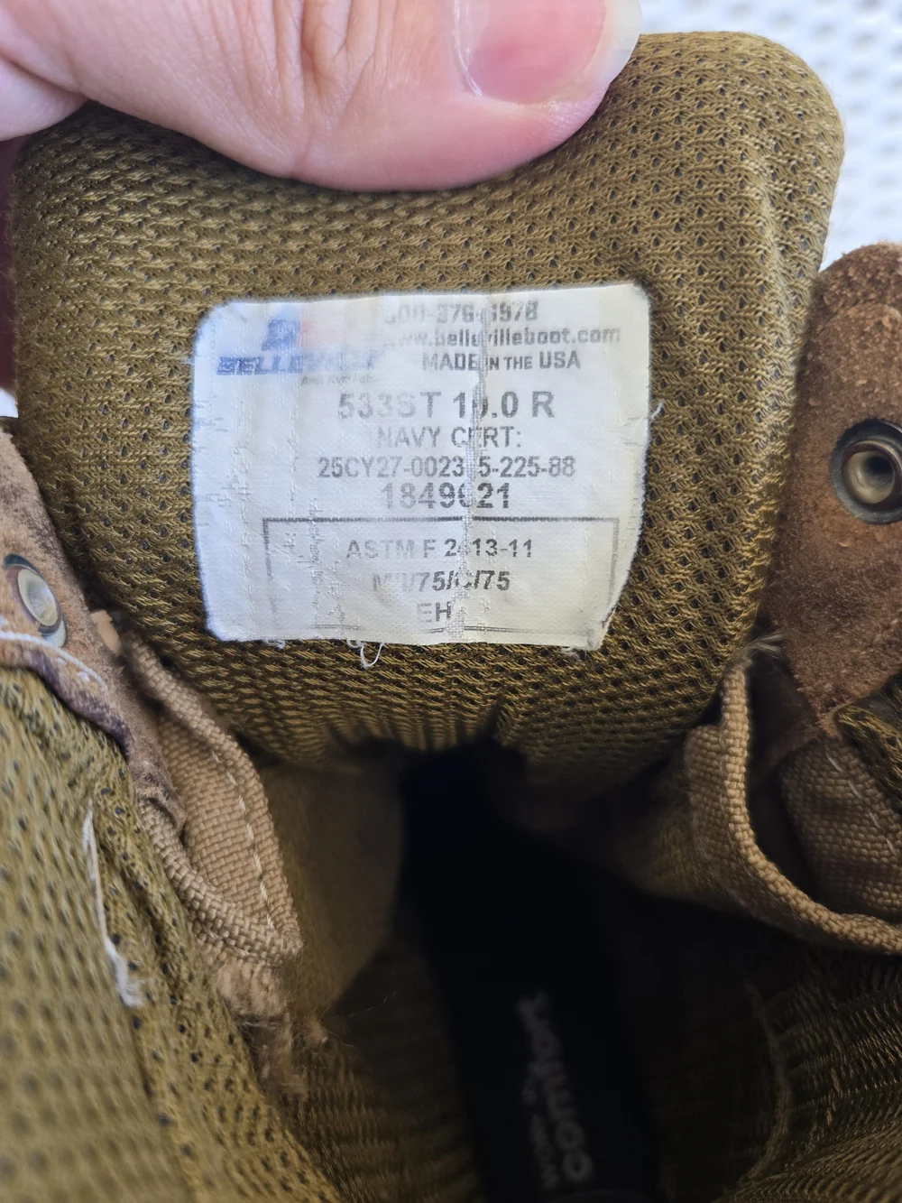 Belleville C320 Ultra Light Assault Boots Size 10.0 R